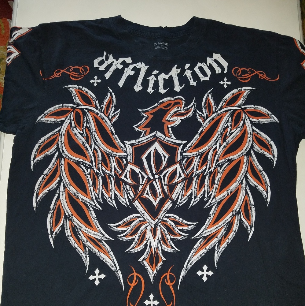 men's xl affliction tshirt